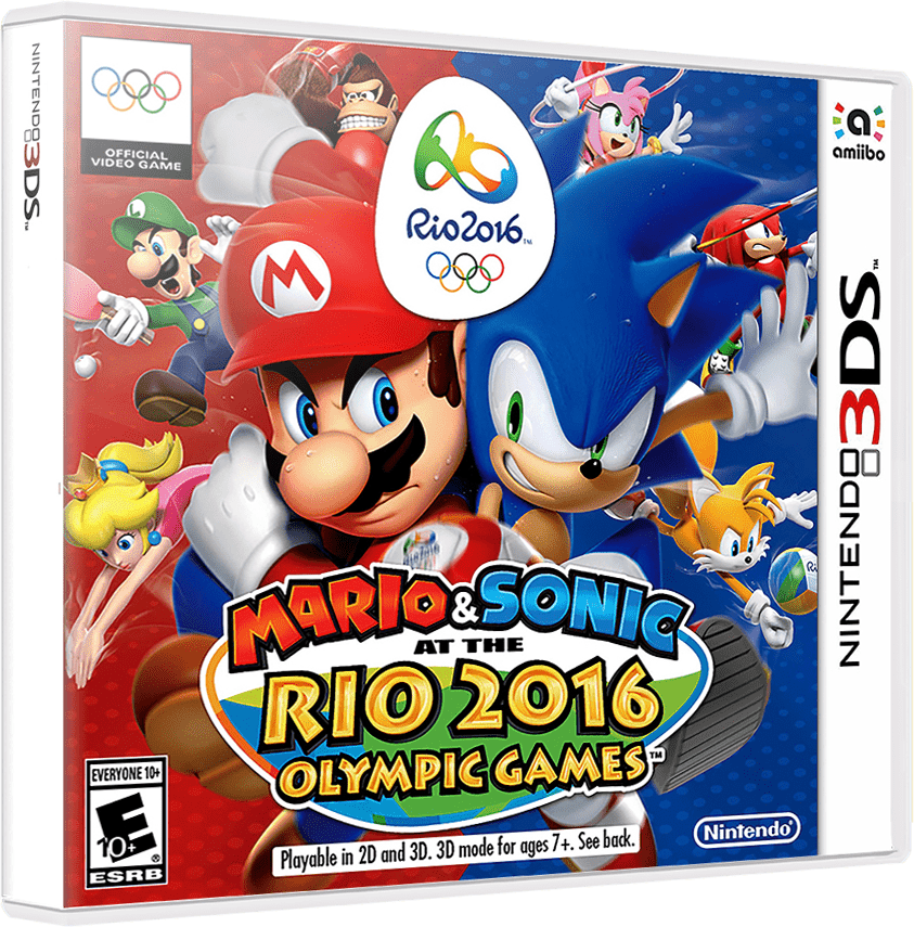Mario & Sonic at the Rio 2016 Olympic Games box art for Nintendo 3DS